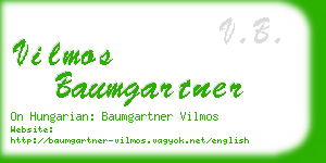 vilmos baumgartner business card